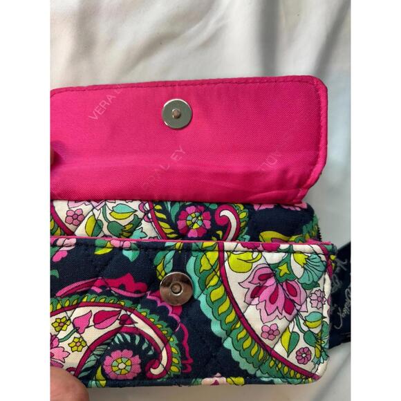 Vera Bradley Petal Paisley Zip-Around Wallet Wristlet Clutch Small Purse - Picture 2 of 6